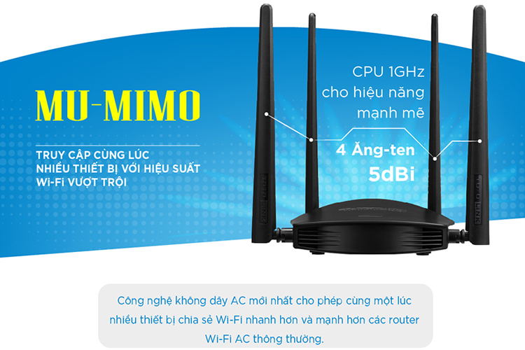 Router wifi Totolink A800R Wireless AC1200